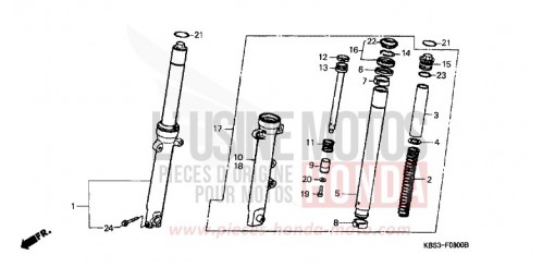 FRONT FORK NSR125RY de 2000